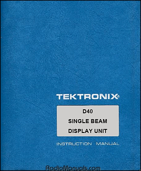 Tektronix D40 Instruction Manual - Click Image to Close